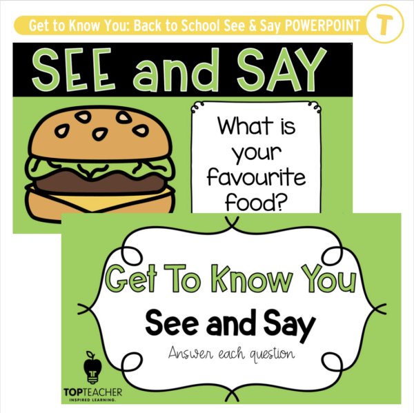 Get to Know You: Back to School See & Say POWERPOINT - Image 2